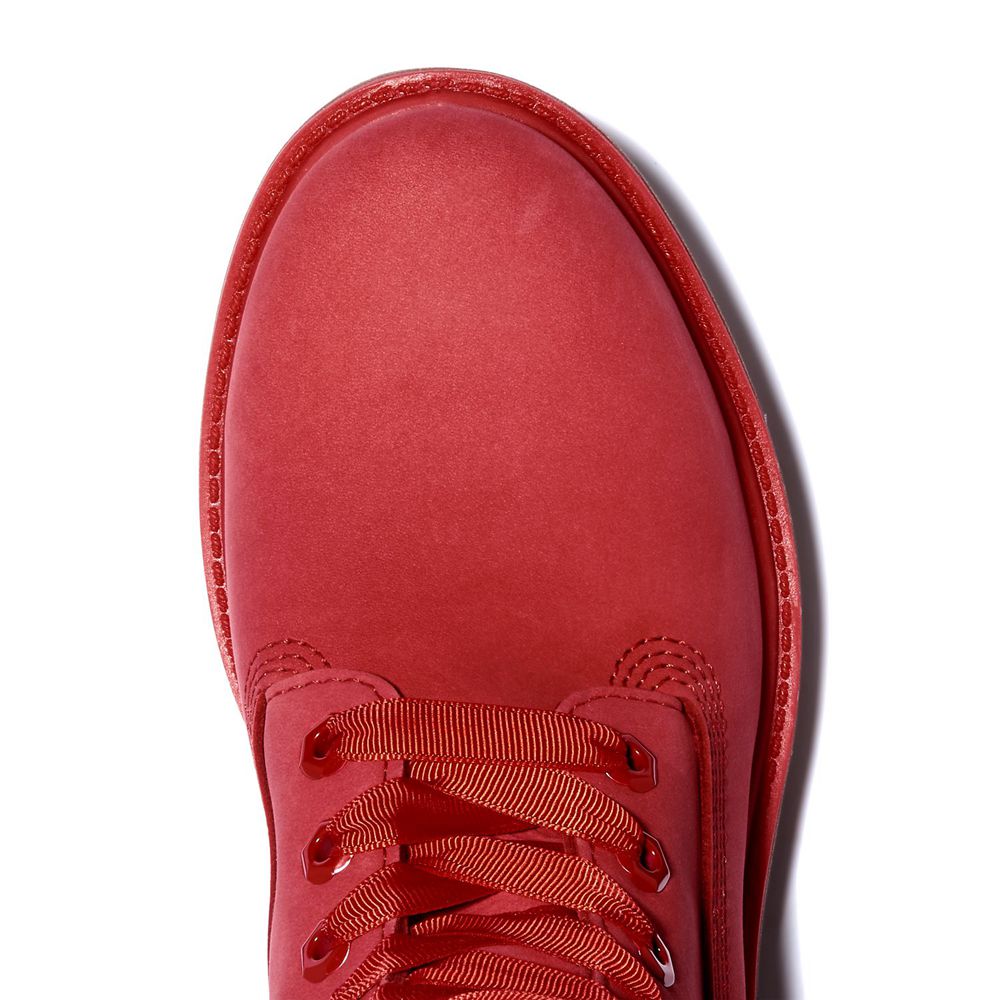 Botas Feminino - Timberland 6-Inch Premium Impermeavel Made With Liberty Fabric - ABFGN2593 - Vermel